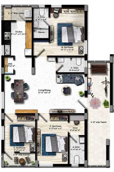 Gangasani Surya Towers floor plan layout